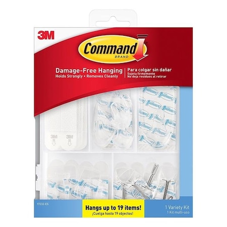 Pinpoint Command Damage Free Hanging Hook; Clear - Pack of 53 PI833992